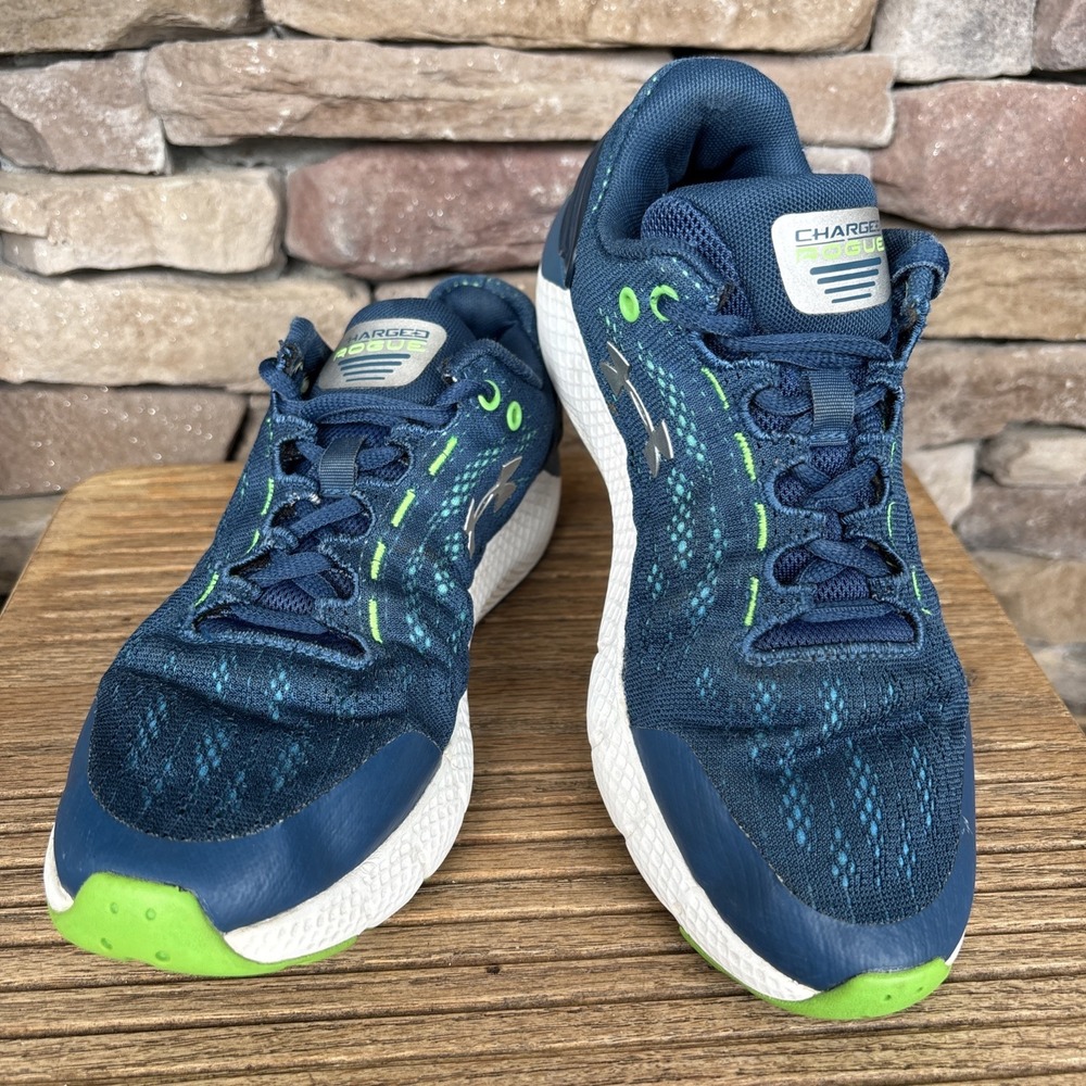 Under Armour Shoes Youth 3.5 Charged Rogue Running Sneakers 4203467473 Blue Lime
